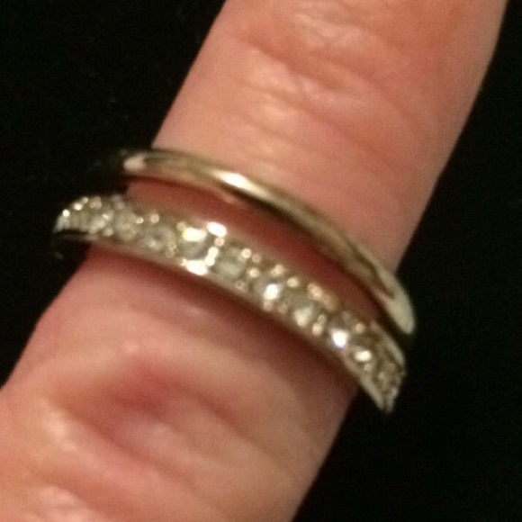 Stack rings in rose gold / rhinestone / gold - Picture 5 of 5